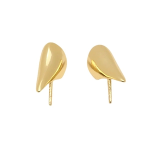 Coppia simmetrica di copridenti a corno di drago placcati in oro 18k per gioielli fai da te