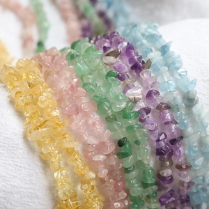 Colorful irregular natural tourmaline stone beads for DIY handmade jewelry crafts