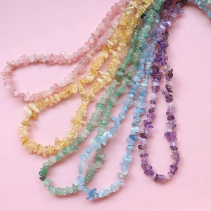 Handmade DIY colorful natural irregular gemstone beads for making necklaces and bracelets