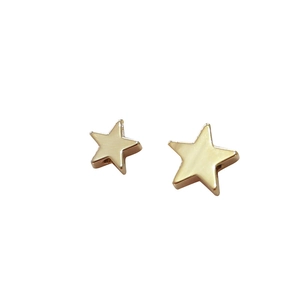 Star-shaped 14k gold-plated jewelry charm for DIY necklace and earring making