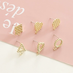 DIY gouden 925 zilveren oorringconnectoren in hart- en geometrische vormen voor sieraden