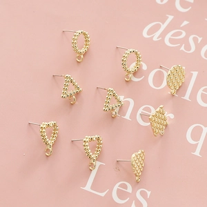 Geassorteerde geometrische 18K vergulde oorbellen met DIY-lussen voor sieraden maken