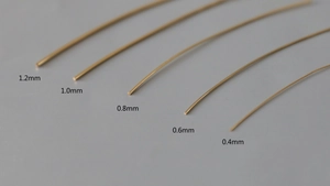 Details von 14K goldgefüllten Kupferdrähten in 1,2mm bis 0,4mm für DIY-Schmuckherstellung