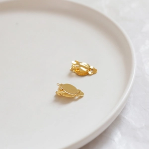 Paire de boucles d'oreilles clip dorées avec boucles pour la création de bijoux DIY
