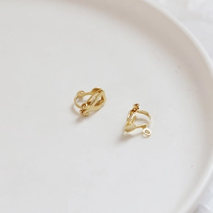 Paire de convertisseurs de boucles d'oreilles clips plaqués or 14K pour la création DIY