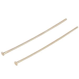 14k gold plated flat head pins for DIY jewelry making and handmade earring components