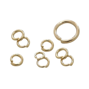 Anellini aperti placcati in oro 14k di varie dimensioni per creazione gioielli DIY