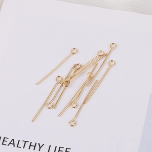 Alfileres de ojo de cobre bañados en oro de 18K para hacer pendientes DIY