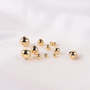 Polierte 14k goldgefüllte Rundperlen in verschiedenen Größen für DIY-Schmuck