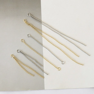Polished gold and silver ball chain tassels with top loops for DIY jewelry making