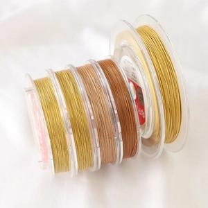 0.38mm stainless steel 7-strand jewelry wire rolls in multiple colors for DIY beading