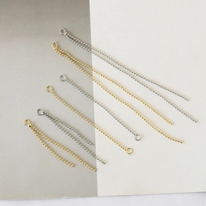 Gold and silver beaded tassel chain pendants for DIY jewelry making in three sizes