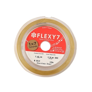 Japanese FLEXY 7 gold nylon coated 100m stainless steel wire for jewelry making