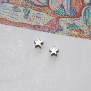 Pendentifs en forme d'étoile plaqués or blanc 14k pour la création de bijoux DIY
