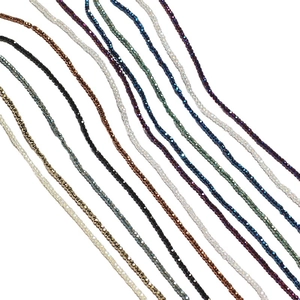 Faceted glass crystal rondelle beads in various colors for DIY jewelry making