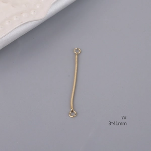 Connettore a nappa catena serpente dorata 3x41mm per creazione gioielli fai-da-te