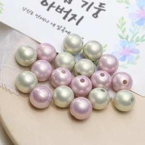 Perline di Resina Rotonde in Stile Coreano Per Creazione di Gioielli Fai-da-te Collane Accessori per Orecchini Lucidi