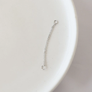 Silver plated copper fringe chain extender for DIY jewelry making and earring assembly