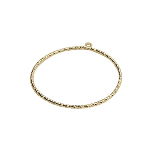 Golden hollow round pendant with hammered texture for DIY jewelry and earring making