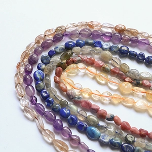 Gemischte unregelmäßige Natursteinperlen für DIY-Schmuck mit Amethyst und Quarzsteinen