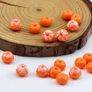 Realistische Mini-Orangen-Anhänger aus Harz für DIY-Schmuck und Bastelarbeiten