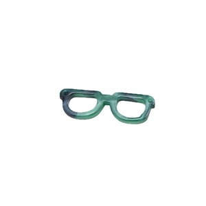 Green marble acetic acid mini glasses frame DIY jewelry charm accessory for earrings