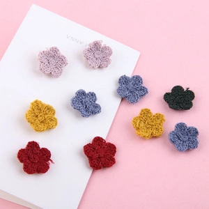 Handgemaakte Mori-Stijl Gebreide Garen Bloem DIY Accessoires Voor Haarclips Oorbellen Kleding Decoratie Pastoraal Bloemen Patch Materiaal