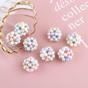 Ciondolo a Sfera in Vetro DIY Fatto a Mano Con Fiori Secchi Ciondoli a Sfera di Perle Colorate per Orecchini Collana Gioielli