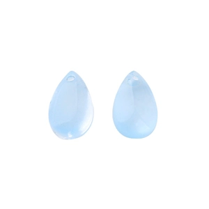 Light blue teardrop crystal pendants with top hole for DIY jewelry making and crafts