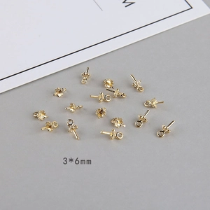 Details von 3x6mm 18K vergoldeten Tropfen-Blumenkappen für DIY-Schmuckherstellung