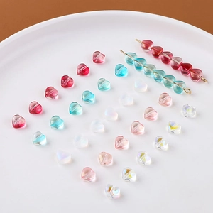 Mini Herzförmige Irisierende Lampwork Glasperlen Für DIY Schmuckherstellung Armband Halskette Ohrringe Handgefertigt Materialien
