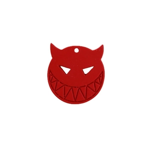 Red devil pumpkin ghost face pendant charm with top hole for Halloween DIY jewelry