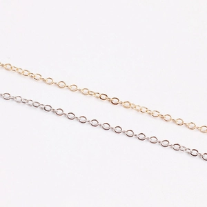 Detail shot of gold and silver plated iron cable chains for DIY jewelry making