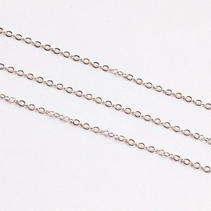 High-polish silver-tone metal cross chains for DIY jewelry and earring making