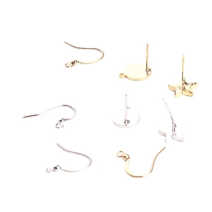 DIY gold and silver plated jewelry findings with star studs and earring hooks