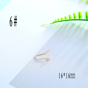 Detail of 16x16mm 18K gold plated fish hook earring wires for DIY jewelry making