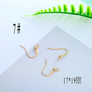 Detailed view of 18K gold plated earring hooks with measurements 17x19mm for DIY jewelry