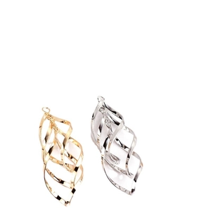 Pendentif spirale plaqué or 18 carats pour création de bijoux DIY et boucles