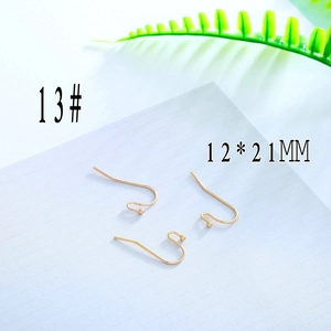 Detail of 18K gold-plated earring hooks 12x21MM for DIY jewelry making accessories