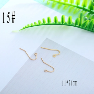 Detail of 11x21mm 18K gold-plated earring hooks for DIY jewelry making accessories