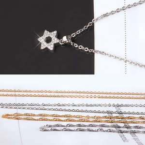 DIY Schmuckherstellung Zubehör Legierung Halskette Kette Hexagramm Stern Anhänger Karabinerverschluss Verlängerungskette Halskette