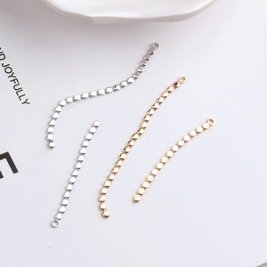 DIY jewelry 18K gold plated flat round bead chain tassel earrings components