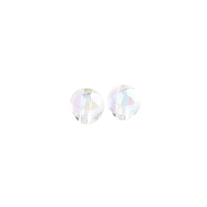 Iridescent acrylic mermaid bubble beads for DIY jewelry making on white background