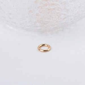 Polished gold-tone geometric circular ring pendant for DIY handmade jewelry crafting