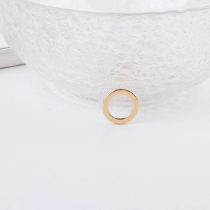 Polished gold alloy geometric ring pendant for DIY jewelry and earring making
