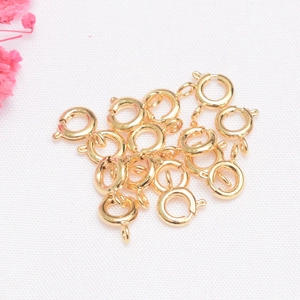 Chiusure ad anello a molla in oro 14K per la creazione di collane e braccialetti fai-da-te