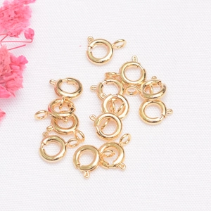 Set di undici chiusure ad anello a molla in oro 14K per la creazione di gioielli DIY