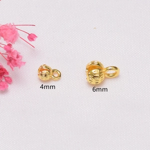 14K gold filled lotus leaf clasps in 4mm and 6mm sizes for DIY jewelry making
