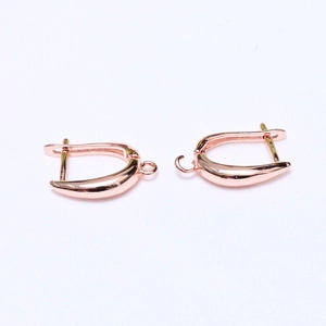 Crochets d'oreilles minimalistes plaqués or 14K en forme de U pour bijoux DIY