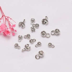 14K gold filled textured lotus leaf clasp connectors for DIY jewelry making